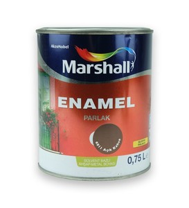 Marshall Enamel Parlak Ahşap Metal Boyası Açık Kahve 0,75 L