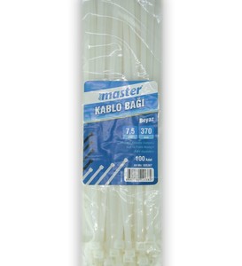 Master Kablo Bağı Plastik Cırt Kelepçe Beyaz 7.5x730 mm(100'lü) #2