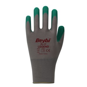Beybi PL17 Polyester Örme Lateks İş Eldiveni Yeşil 10 No 1 Çift #3