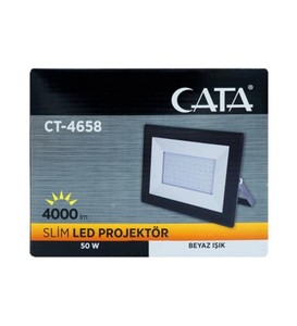 Cata Slim Led Projektör 50 W Beyaz CT-4658 #1
