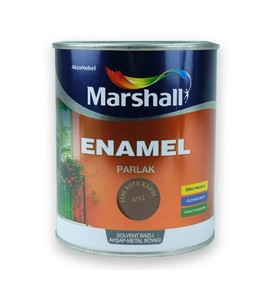 Marshall Enamel Parlak Ahşap Metal Boyası Koyu Kahve 2,5 L