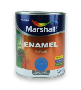 Marshall Enamel Parlak Ahşap Metal Boyası Boncuk Mavi 0,75 L #1