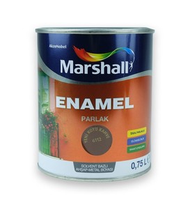 Marshall Enamel Parlak Ahşap Metal Boyası Koyu Kahve 0,75 L #1