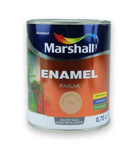 Marshall Enamel Parlak Ahşap Metal Boyası Sütlü Kahve 0,75 L #1